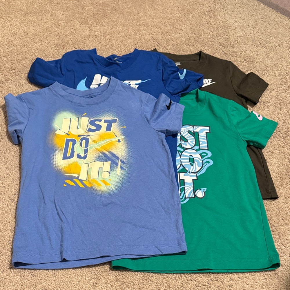 Nike Kids Short Sleeve Graphic Tees - Blue, Royal Blue, Green & Black